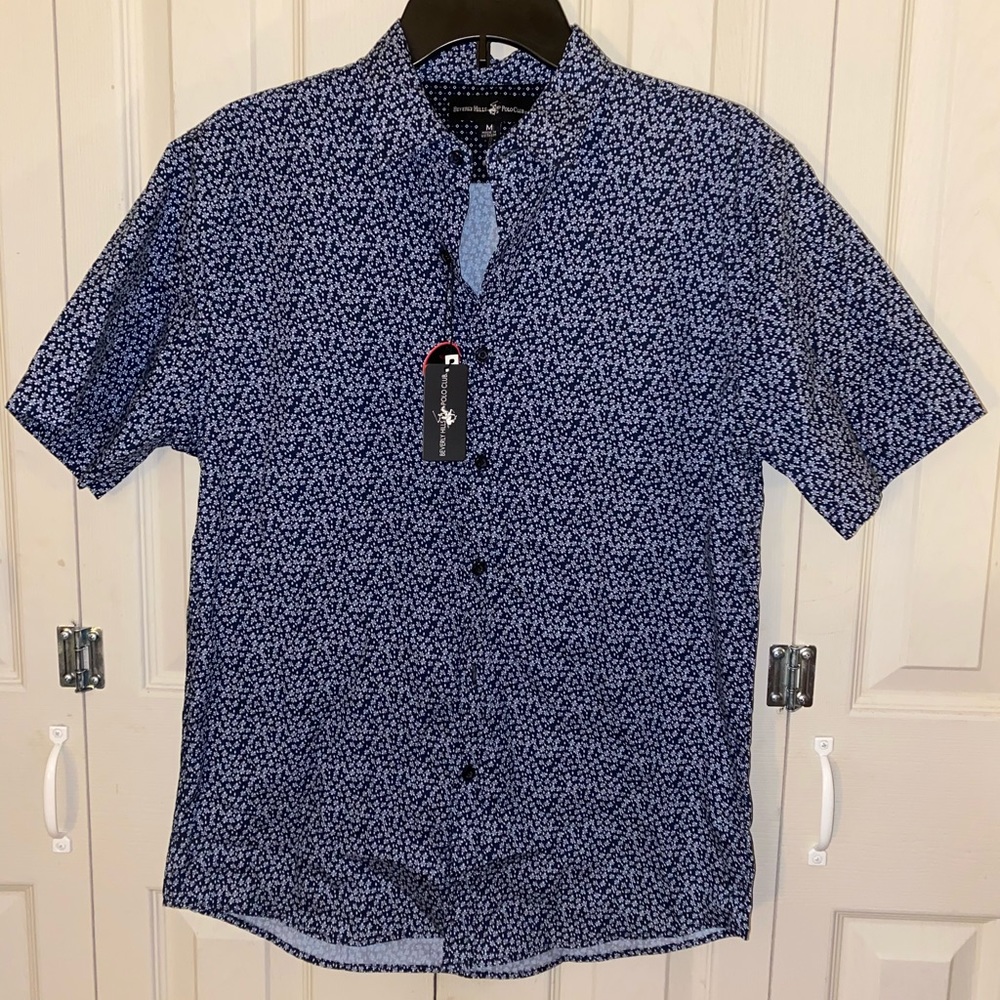 Men’s floral print button down shirt